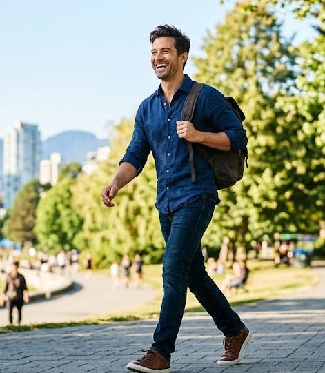 Skupina přátel na procházce v české přírodě